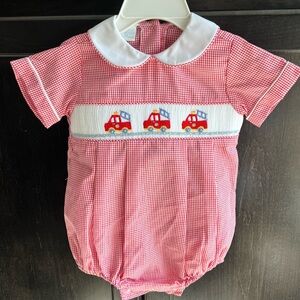Edgehill Collection Red and White Kids Bodysuit